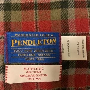 Red Tartan Pendleton Scarf